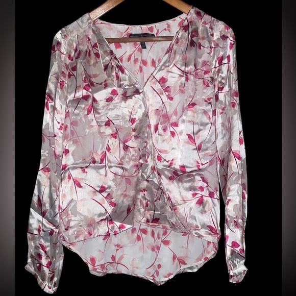 White House Black Market hi/low blouse size 4 - Picture 1 of 8